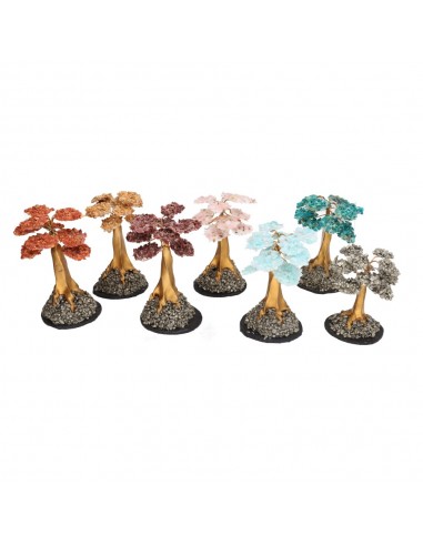 Árbol de Jaspe Rojo Mini con Base de...