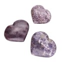 Cœurs de mica lépidolite