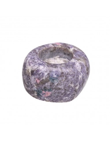 Portacandele in mica di lepidolite