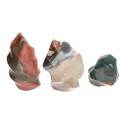 Polished Polychrome Jasper Figures