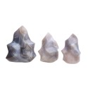 Figures en agate polie