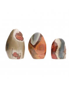 Formes en jaspe polychrome...