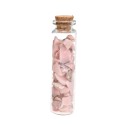 Glass Flask with Pink Opal Chips