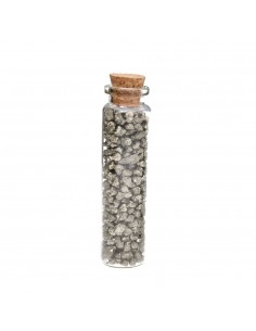 Glass Flask with Pyrite Chips