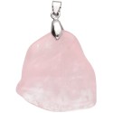Pendentif en quartz rose irrégulier : unique et élégant