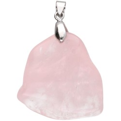 Pendente di Quarzo Rosa Irregolare: Unico ed Elegante