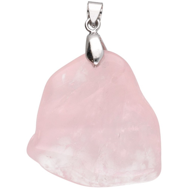 Pendente di Quarzo Rosa Irregolare: Unico ed Elegante
