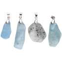 Irregular Aquamarine Pendant: Unique and Elegant, Natural Stone