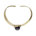 Pulseira de bronze com ametista -28.2-