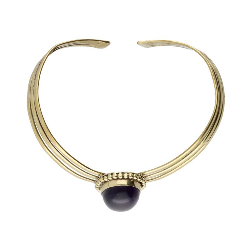 Bracciale in Bronzo con Amatista -28.2-