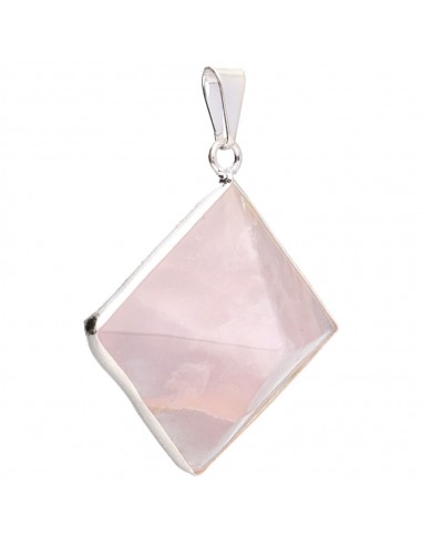 Colgante Piramide di Quarzo Rosa in...