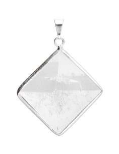Quartz Pyramid Pendant with...