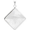 Pendente Piramide di Quarzo con Bagno d'Argento