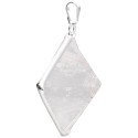 Pendente Piramide di Quarzo con Graffette in Bagno d'Argento