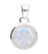 Pendentif Cercle en pierre de lune en argent 925 -A