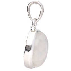 Pendentif Cercle en pierre de lune en argent 925 -A