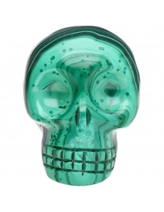 Crâne en malachite