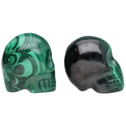 Crâne en malachite