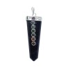 Silver Plated Flat Point with Chakras Pendant