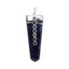 Silver Plated Sodalite Flat Point with Chakras Pendant