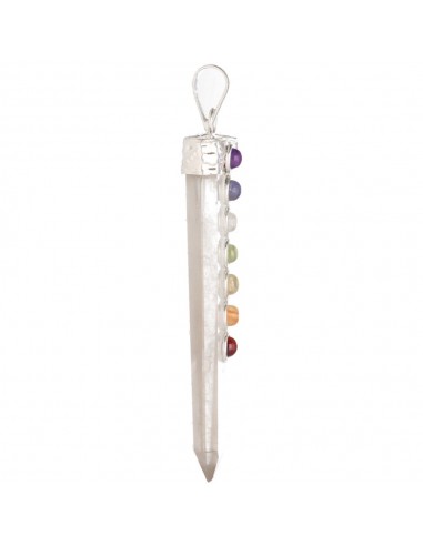 Silver Plated Flat Point Quartz with...