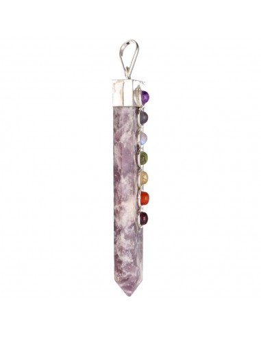 Flat Point Pendant Mica Lepidolite...