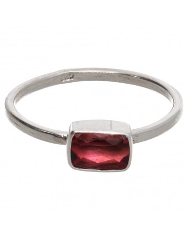 Anillo de Ruberila Facetada en Plata...