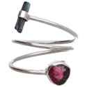 Anello in Tormalina Anguria e Tormalina in Argento Sterling 925