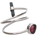 Anello in Tormalina Anguria e Tormalina in Argento Sterling 925