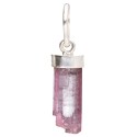 Pendentif Rubelite/Tourmaline rose brute en argent 925