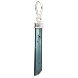 Ciondolo in Tormalina Blu Grezza in Argento Sterling 925 -B