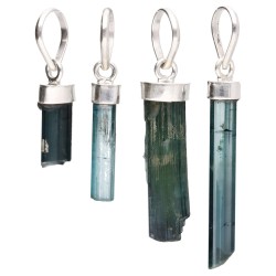 Pendentif Tourmaline bleue en argent 925