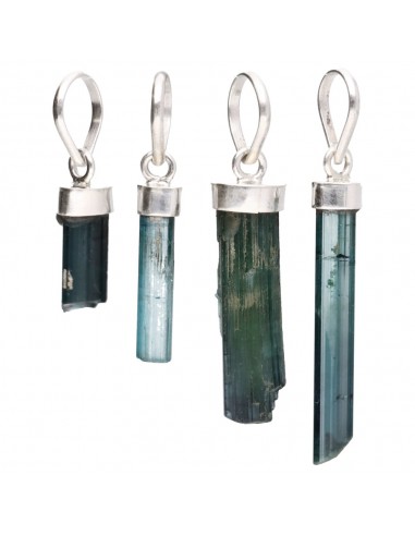 Pendentif Tourmaline bleue en argent 925