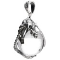 Gotland Dragon Sphere Pendant in 925 Sterling Silver