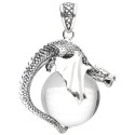 Pendentif sphère dragon du Gotland en argent 925