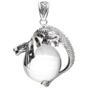 Gotland Dragon Sphere Pendant in 925 Sterling Silver