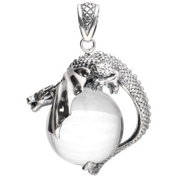 Pendentif sphère dragon du Gotland en argent 925