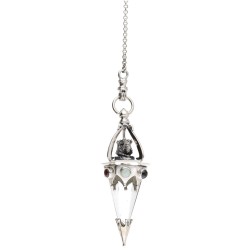 Pendolo 16cm Gotland Draghi e Minerali in Argento Sterling 925