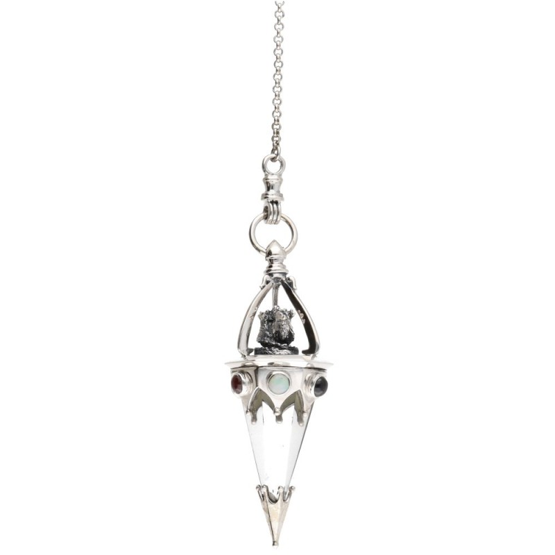 Pendolo 16cm Gotland Draghi e Minerali in Argento Sterling 925
