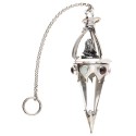 Pêndulo 16cm Dragões de Gotland e minerais em prata de lei 925
