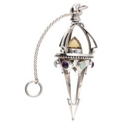 Pendolo 15cm Gotland Citrino Faccettato in Argento Sterling 925