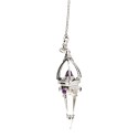 Pendule 15cm Améthyste à facettes de Gotland en argent sterling 925
