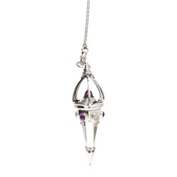 Pendolo 15cm Gotland Amatista Faccettata in Argento Sterling 925