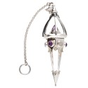 Pendulum 15cm Gotland Faceted Amethyst in Sterling Silver 925