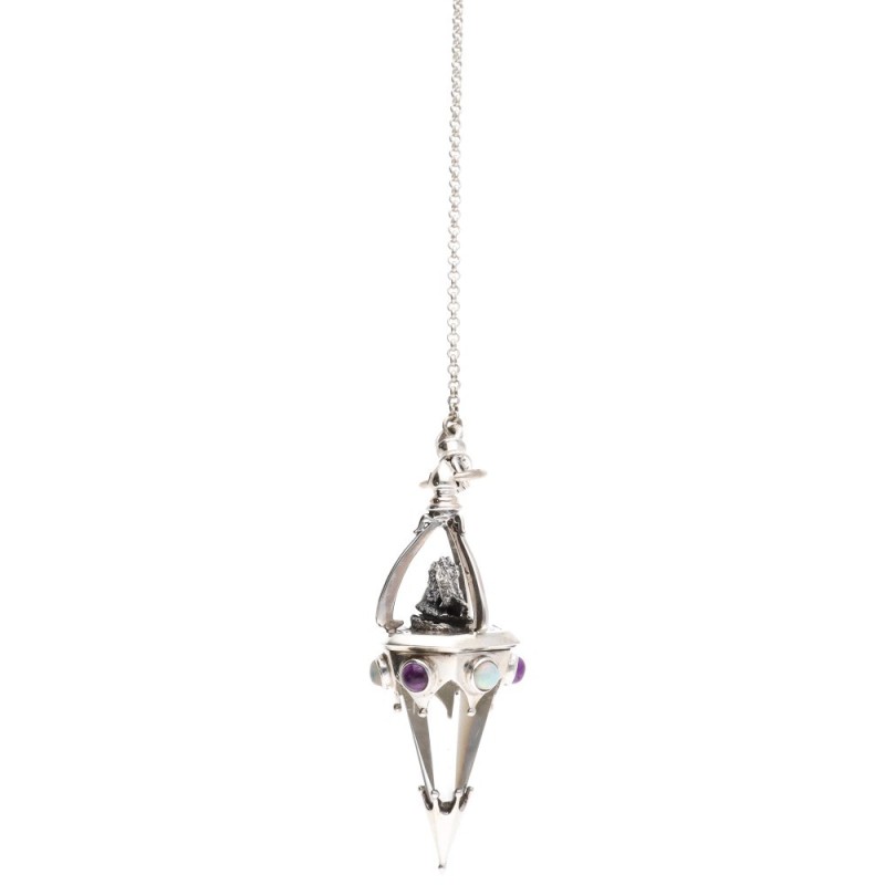 Pendolo 60cm Gotland Draghi Amatista e Opale in Argento Sterling 925