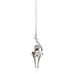 Pendolo 60cm Gotland Draghi Granato e Opale in Argento Sterling 925