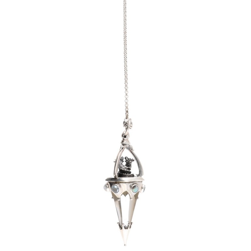 Pendolo 60cm Gotland Draghi Topazio e Opale in Argento Sterling 925