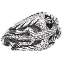 925 Sterling Silver Tiger Eye Dragons Ring