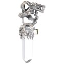 Pendentif en argent 925 en forme de sphère de Gotland et pointe de dragon avec péridot