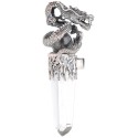 Ciondolo Gotland Sfera e Punta Drago con Granato in Argento Sterling 925